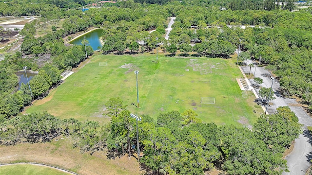 aerial overview of property's location with a nearby body of water