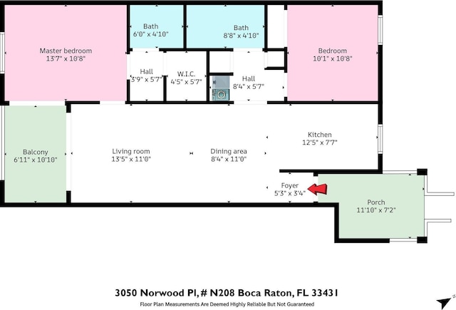 3050 Norwood Pl Unit N208, Boca Raton, FL 33431 - view of layout