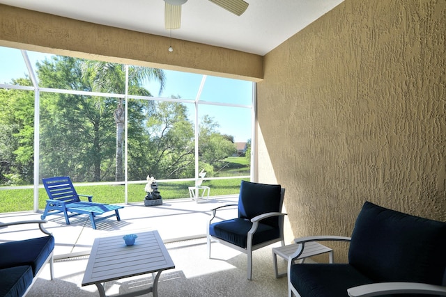 view of sunroom