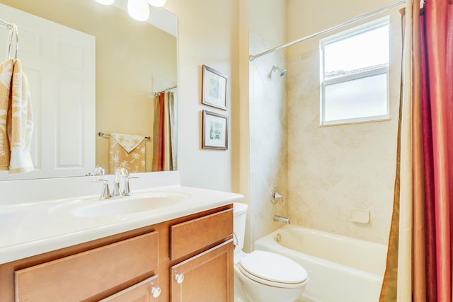 16988 SW Ambrose Way, Port Saint Lucie, FL 34986 - full bath with toilet, shower / bathtub combination with curtain, and vanity