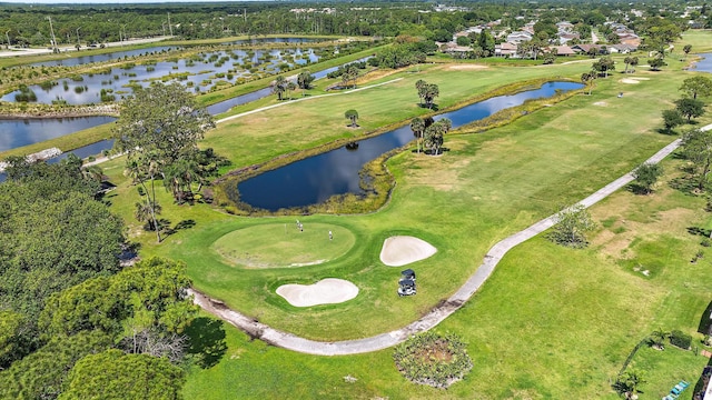 7160 SE Bunker Hill Ct, Hobe Sound, FL 33455 - drone / aerial view featuring a water view and golf course view