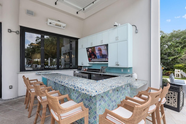 view of bar