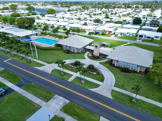 bird's eye view with a residential view