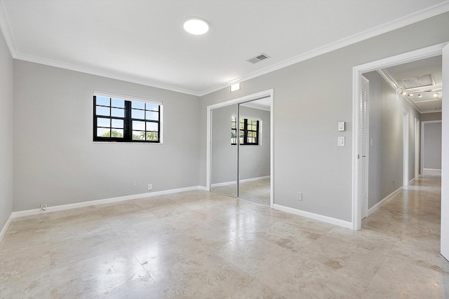 4800 Harrison St, Hollywood, FL 33021 - unfurnished bedroom featuring ornamental molding, baseboards, and a closet