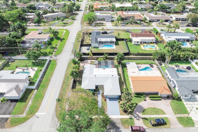 4800 Harrison St, Hollywood, FL 33021 - aerial view of property and surrounding area featuring a pool and nearby suburban area