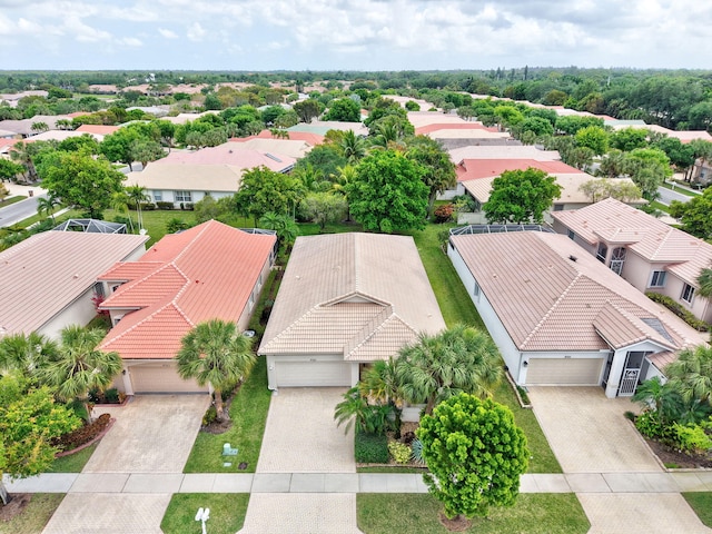 aerial view featuring a residential view