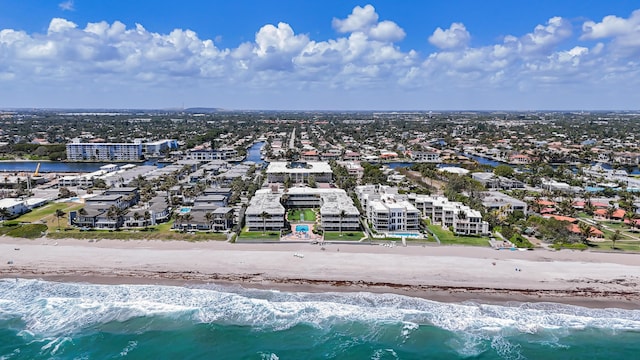1199 Hillsboro Mile Unit 119, Hillsboro Beach, FL 33062 - aerial view featuring a water view and a view of the beach
