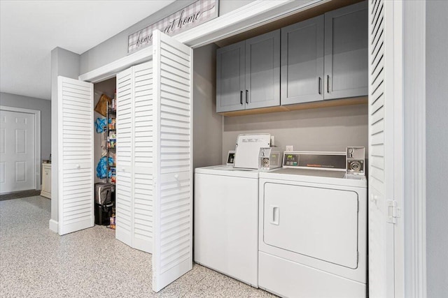1200 Hartman Rd, Fort Pierce, FL 34947 - laundry area with cabinet space, separate washer and dryer, and baseboards