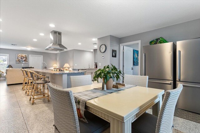 1200 Hartman Rd, Fort Pierce, FL 34947 - dining area featuring recessed lighting and dark aggregate flooring