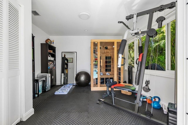 view of workout area