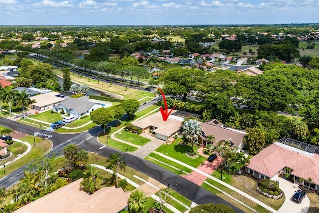 aerial perspective of suburban area