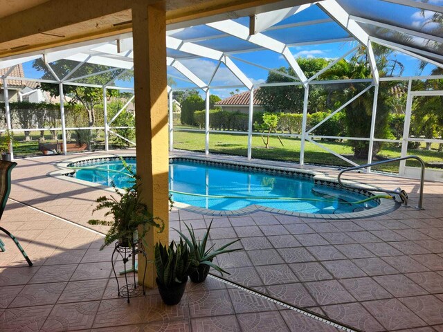 22234 Collington Dr, Boca Raton, FL 33428 - outdoor pool with a patio area and a lanai