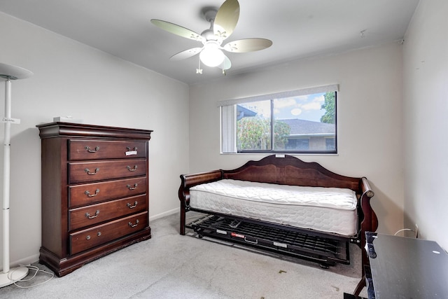 7612 Ashmont Cir Unit 203, Tamarac, FL 33321 - carpeted bedroom featuring ceiling fan and baseboards