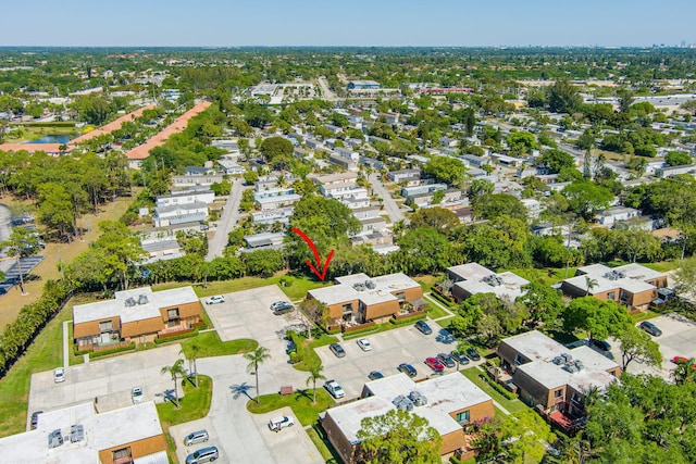 bird's eye view with a residential view