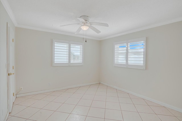 1304 SW 23rd St, Boynton Beach, FL 33426 - unfurnished room with crown molding, a ceiling fan, and baseboards