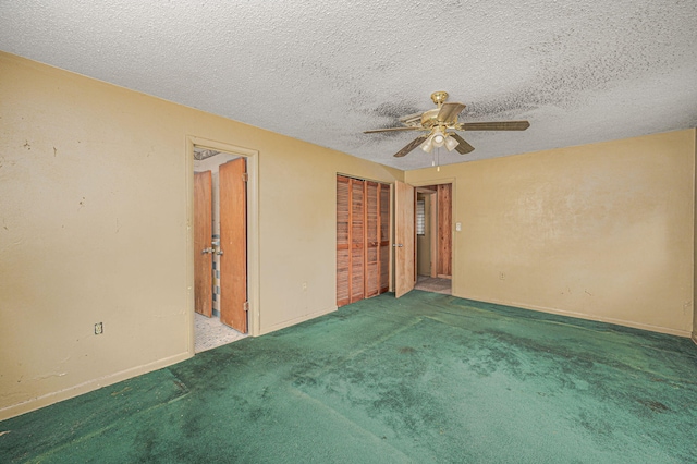 2008 Avenue Ave N, Fort Pierce, FL 34950 - unfurnished room with ceiling fan, carpet flooring, baseboards, and a textured ceiling