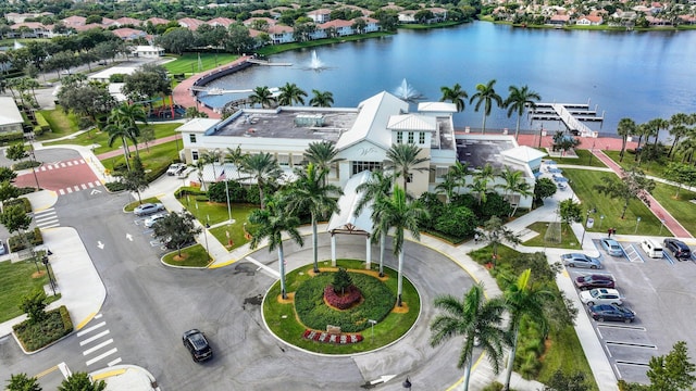 bird's eye view of a large body of water