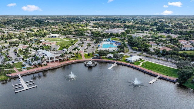 bird's eye view of a large body of water