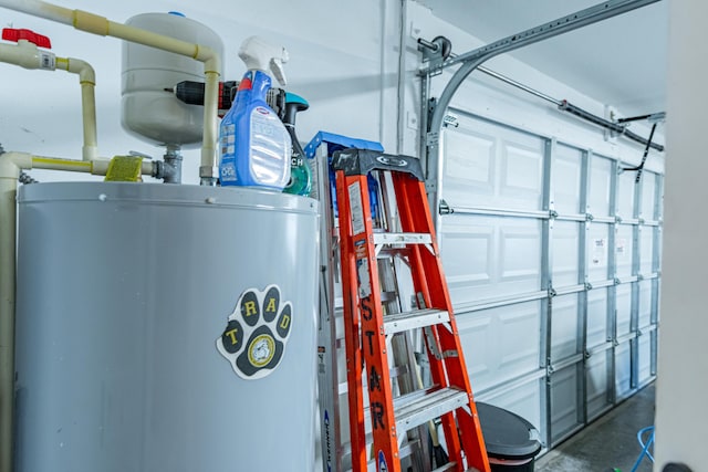 utilities featuring gas water heater