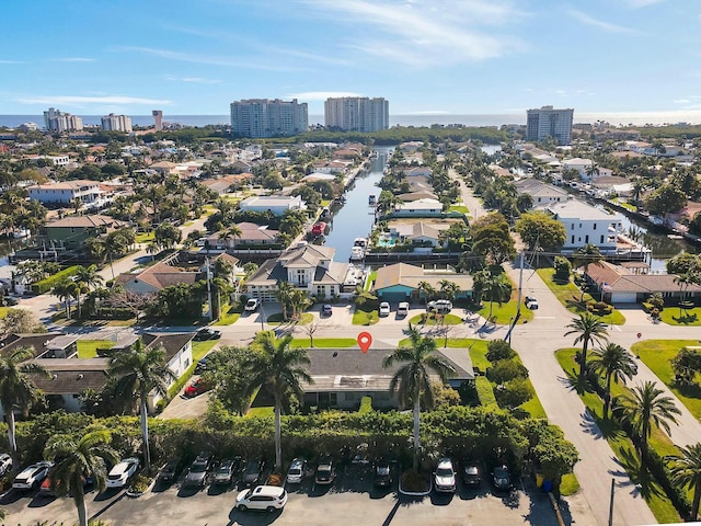6401 NE 7th Ave, Boca Raton, FL 33487 - aerial overview of property's location with a nearby body of water and nearby urban area