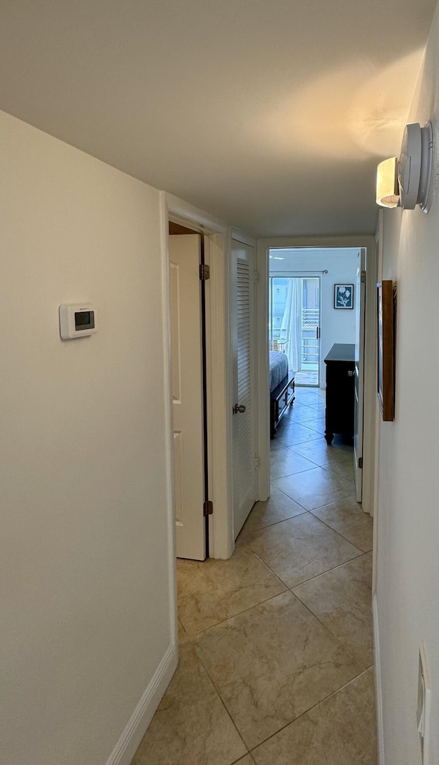 corridor with baseboards