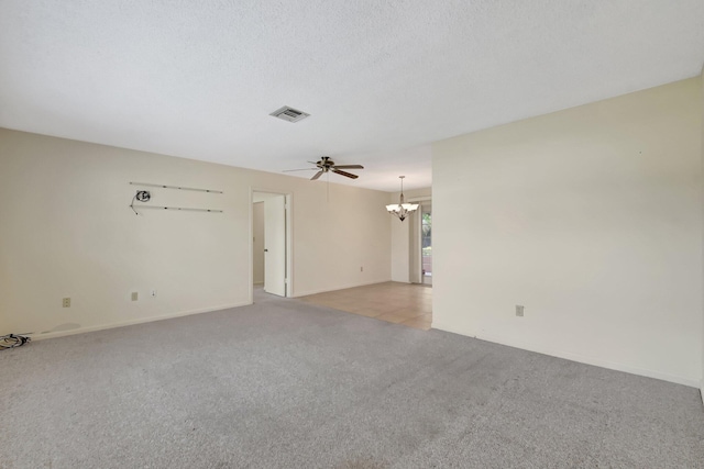 7140 Bobalink Ct, Lake Worth, FL 33467 - unfurnished room featuring light colored carpet, ceiling fan, baseboards, and visible vents