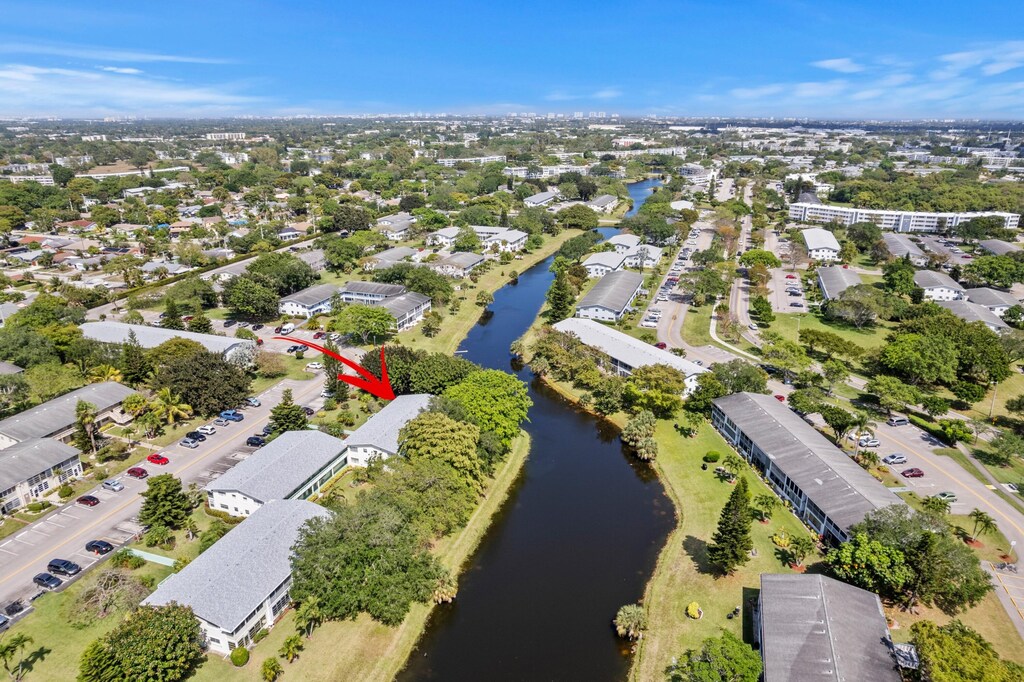 461 Tilford V, Deerfield Beach, FL 33442 - aerial view featuring a residential view and a water view