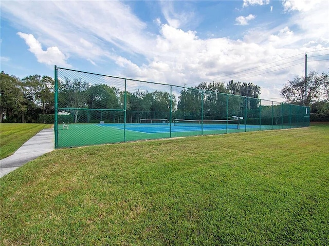 view of tennis court