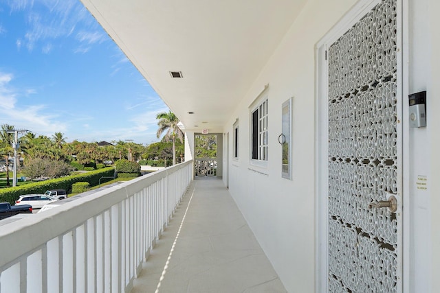 balcony featuring visible vents