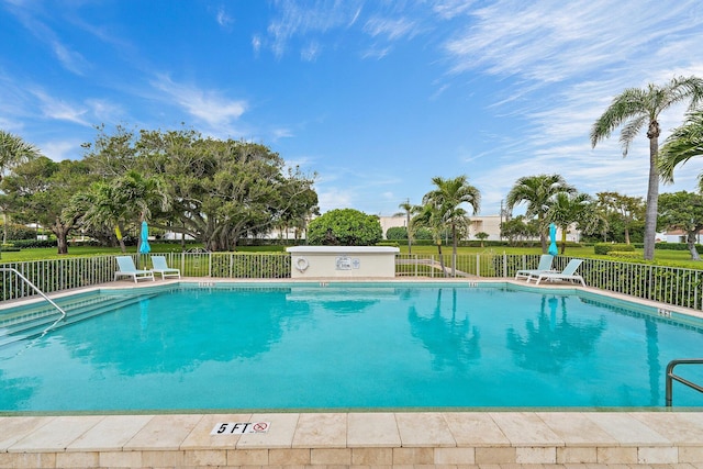 pool with fence