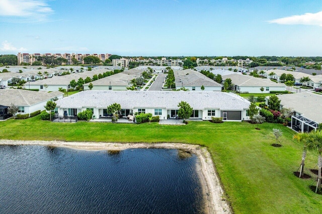 7113 Peters Ln, Delray Beach, FL 33446 - birds eye view of property featuring a residential view and a water view