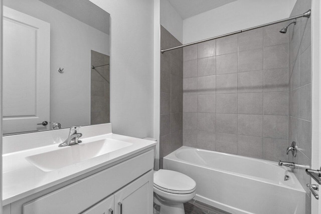 7113 Peters Ln, Delray Beach, FL 33446 - bathroom with shower / washtub combination, toilet, and vanity