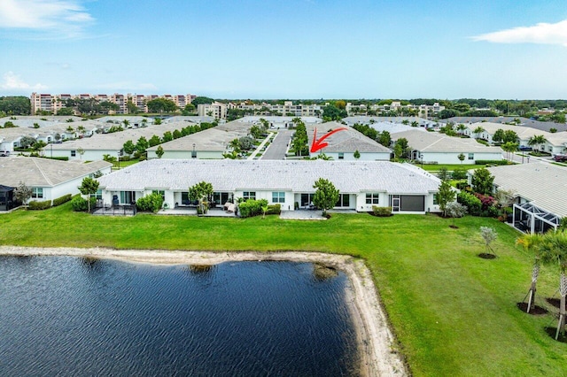 7113 Peters Ln, Delray Beach, FL 33446 - bird's eye view featuring a residential view and a water view
