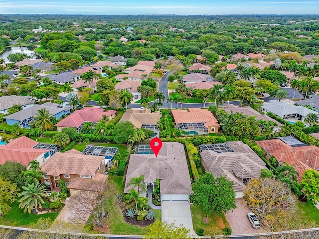 bird's eye view featuring a residential view