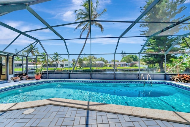 1746 W Terrace Dr, Lake Worth, FL 33460 - outdoor pool with a lanai and a patio area