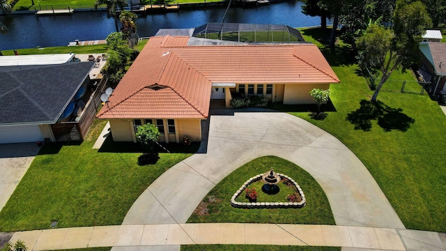 1746 W Terrace Dr, Lake Worth, FL 33460 - view from above of property with a nearby body of water