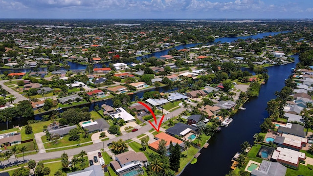 1746 W Terrace Dr, Lake Worth, FL 33460 - aerial overview of property's location with nearby suburban area and a nearby body of water