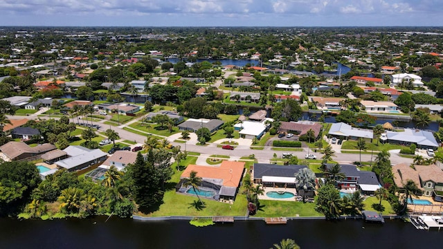 1746 W Terrace Dr, Lake Worth, FL 33460 - aerial view of property's location with nearby suburban area, a nearby body of water, and a pool