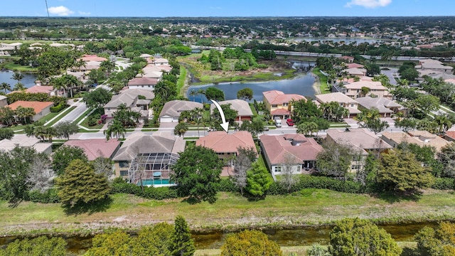 9682 Campi Dr, Lake Worth, FL 33467 - birds eye view of property with a residential view and a water view