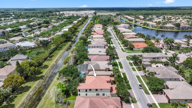 9682 Campi Dr, Lake Worth, FL 33467 - birds eye view of property featuring a water view and a residential view