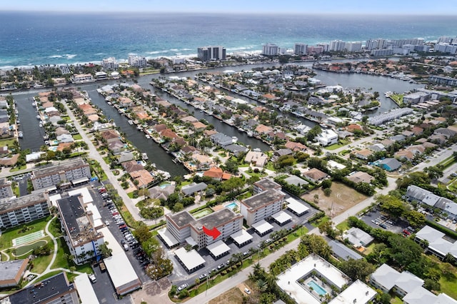 2809 Florida Blvd Unit 307, Delray Beach, FL 33483 - drone / aerial view featuring a water view