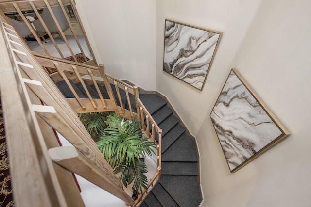 view of stairway