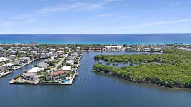 7 Inlet Cay Dr, Ocean Ridge, FL 33435 - bird's eye view with a water view