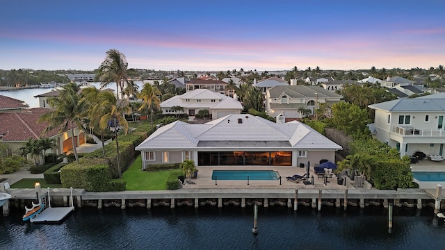7 Inlet Cay Dr, Ocean Ridge, FL 33435 - aerial view with a water view and a residential view