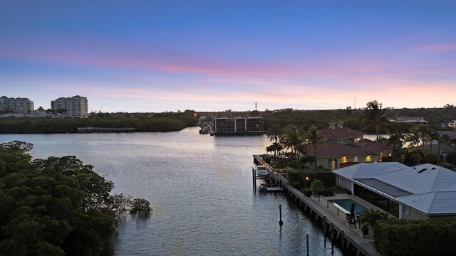 7 Inlet Cay Dr, Ocean Ridge, FL 33435 - water view with a boat dock