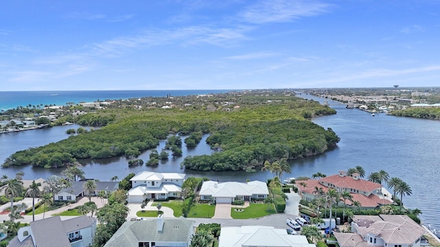 7 Inlet Cay Dr, Ocean Ridge, FL 33435 - birds eye view of property featuring a water view and a residential view