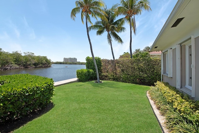7 Inlet Cay Dr, Ocean Ridge, FL 33435 - view of yard with a water view