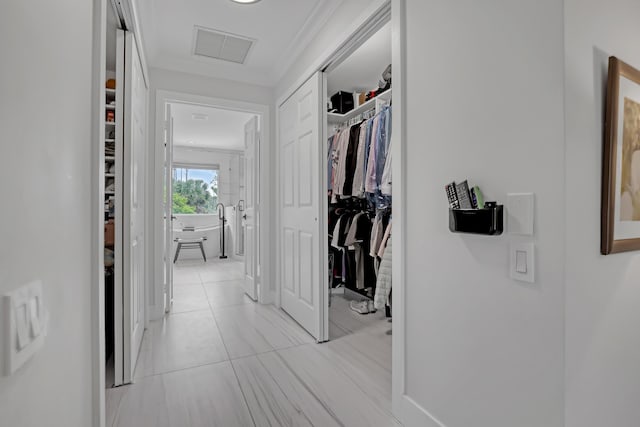 8086 Bautista Way, Palm Beach Gardens, FL 33418 - hall featuring light tile patterned floors and visible vents