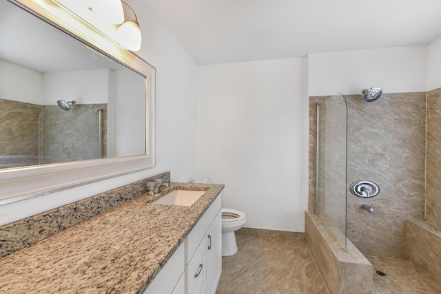 1168 SE Clifton Ln, Port Saint Lucie, FL 34983 - full bathroom with a tile shower, vanity, toilet, and baseboards