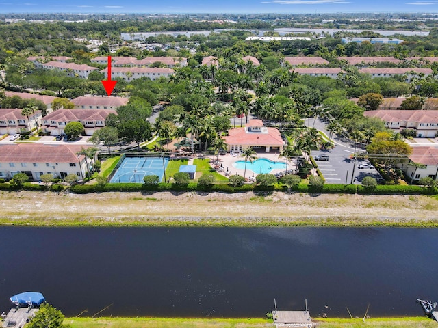 3119 N Evergreen Cir, Boynton Beach, FL 33426 - aerial view of a nearby body of water and a pool area